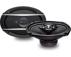 Caliber Auto Speakers - Ø 6x9" ovaal speaker frame - 64 mm Mylar Dome Tweeters - 13mm Piezo Tweeter - 300 Watt Totaal Vermogen - 3-weg Coaxiaal Luidspreker set - inclusief Grill (CDS69G)