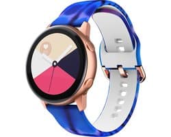 Strap-it Smartwatch bandje 20mm - siliconen bandje Aurora print geschikt voor Samsung Watch 3 41mm / Watch 42mm / Galaxy Watch Active (2) / Galaxy Watch 4 (Classic) / Watch 5 (Pro) / Watch 6 (Classic) / Watch 7 (40 & 44mm) / Watch FE / Gear Sport