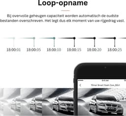 70Mai - Dashboard Camera 1S Voor Auto - 1080p full HD camera - Verbinden met Telefoon - Parkeerstand met ingebouwde G-sensor - 130º groothoeklens - Engels voice control — thumbnail 3