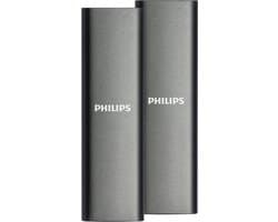 Philips Portable Externe SSD 1TB Duo Pack (2x 1TB) - Ultra Speed USB-C - USB A 3.2, Read 540MB/s - Write 520MB/s - Windows/ macOS/ Game console