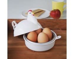 MikaMax Magnetron Eierkoker - Microwave Egg Boiler - Eenvoudig Klaar te Maken - Binnen 10 min Klaar - Ruimte voor 4 Stuks