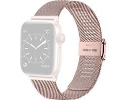 RVS Milanese Vervangende Smartwatch Band - Geschikt voor Apple Watch 41mm / 40mm / 38mm | Bandvervanging van Roestvrij staal | Horlogeband Accessoires | Geschikt Voor Apple Watch SE/iWatch Series 8 7 6 5 4 3 2 1 | 41mm / 40mm / 38mm |Rose