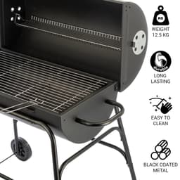 MaxxGarden Houtskoolbarbecue - Cilindervormige Barbecue - 90x90 cm - Zwart — thumbnail 3