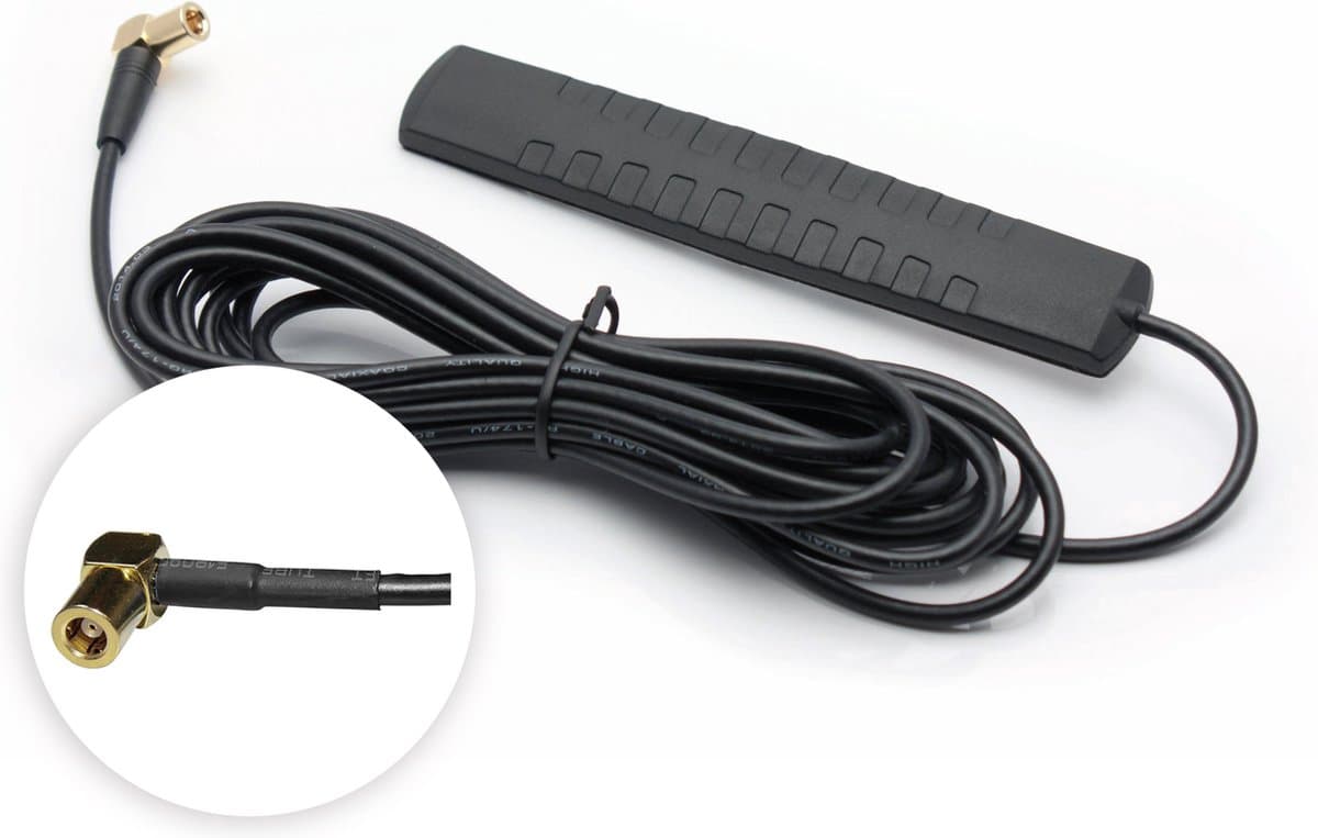 Caliber DAB Antenne - Actieve digitale antenne - DAB+ Antenne - SMB Female Plug - 3M Kabel - Merk onafhankelijk (ANT741-DAB) — afbeelding 1