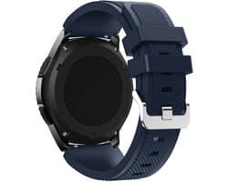 Strap-it Smartwatch bandje - siliconen bandje geschikt voor Huawei Watch GT 2 42mm / GT 3 42mm / GT 3 Pro 43mm - Amazfit GTS 1-2-3-4 - Mini / Bip / GTR 42mm - donkerblauw