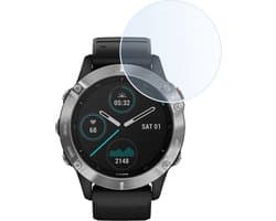 Screenprotector - Geschikt voor Garmin Fenix 6 Pro - Sterk & Shockproof - Tempered Glass - Beschermglas Screen Cover - Gehard Glas - Bescherm Protector voor Smartwatch