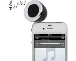 3,5 mm mobiele telefoonspreker, voor iPhone, Galaxy, Huawei, Xiaomi, LG, HTC en andere slimme telefoons (zwart)