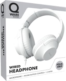 Qware Sound - Koptelefoon Kinderen – Koptelefoon Volwassenen - Koptelefoon Bedraad - Wired - Kabel - Headphone - Wit — thumbnail 4