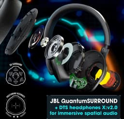 JBL Quantum 400 - USB Gaming Headset - Over-ear met Afneembare Microfoon - JBL Quantum Surround via Quantum Engine - RGB Verlichting - PC & PlayStation - Zwart — thumbnail 5