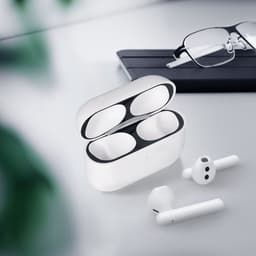 kwmobile anti-stof sticker geschikt voor Apple Airpods Pro 2 - Stofbeschermer in zwart — thumbnail 4