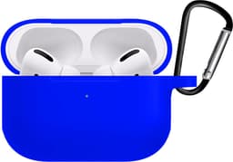 Case - Geschikt voor Apple AirPods Pro 2 - Siliconen Hoes met Clip - Silicone Hoesje Cover - Blauw — thumbnail 3