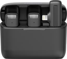 Ulanzi J12 Draadloze smartphone microfoon - Apple Lightning - 2 stuks - Lavalier met oplaadbox - Voor o.a. iPhone 14, 13, 12, 11 - Microfoon voor telefoon / tablet - Plug & Play - Zwart — thumbnail 5