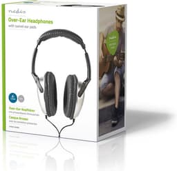 Nedis Bedrade Over-ear Koptelefoon - 3,5 mm - Kabellengte: 2.70 m - Volumebediening - Zilver / Zwart — thumbnail 3