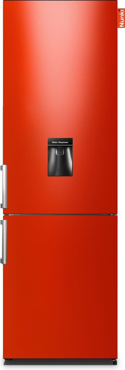 NUNKI LARGEH2O (Hot Rod Red Gloss Front) Combi Bottom Koelkast, E, 197+71l, Handle, Waterdispenser — afbeelding 1