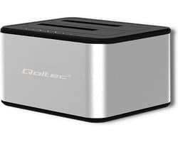 Qoltec 2x HDD/SSD-dockingstation | 2,5/3,5 SATA | USB 3.0 | Klonen.