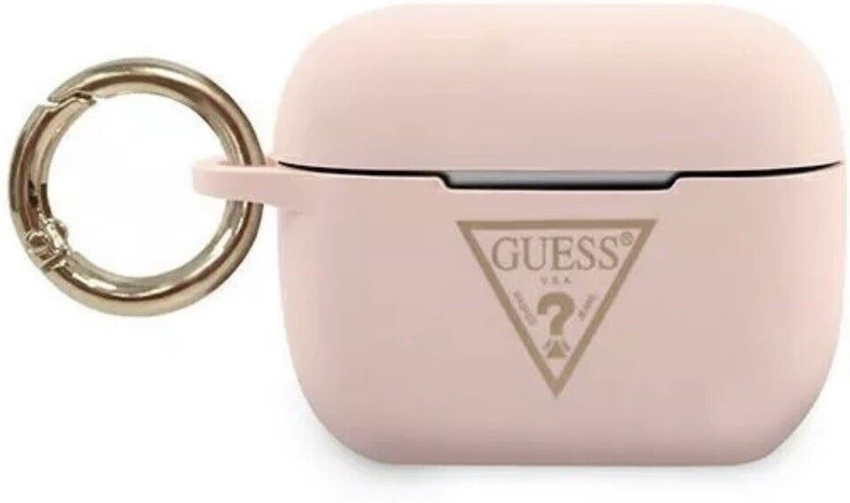 Guess Silicone Triangle Case voor Apple Airpods Pro 1 (1e generatie) - Roze — afbeelding 1