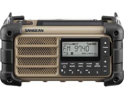 Sangean MMR-99 Desert Tan FM/AM noodradio - Met zonnepaneel, dynamo en zaklamp