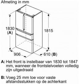 Siemens KF96RSBEA - Amerikaanse Koelkast met Wijnlade - Zwart — thumbnail 3