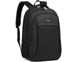 Kono Rugzak XL - Schooltas - 17,3 inch Laptop Rugtas - Dames/Heren - 36L - Waterafstotend - Inclusief Regenhoes - Zwart
