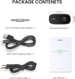 Ugreen - Bluetooth - 5.0 audio-ontvanger AUX aptX, aptX LL mini-jack voor hoofdtelefoon zwart - (70304) — thumbnail 3