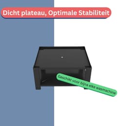 Wasophoogte® Wasmachine verhoger - Wasmachine opbouwmeubel - Wasmachine sokkel - 31cm hoog - Zwart - Universeel — thumbnail 6