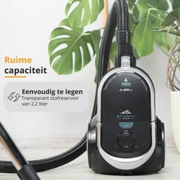 ETA Stormy Car Stofzuiger zonder Zak met Opzetstukken - HEPA 13 Filter, Instelbare Zuigkracht, ECO Motor en 360° Draaibaar – 2,2 Liter – Zwart — thumbnail 3