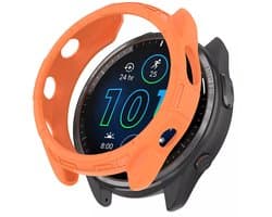 Strap-it Robuust TPU hoesje - bescherm case geschikt voor de Garmin Forerunner 965 (oranje)