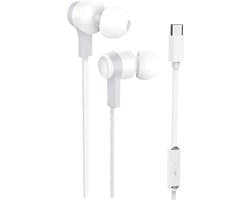 Golden Sound Bedrade oordopjes - Siliconen eartips - Oordopjes met draad en microfoon USB-C aansluiting - Wit