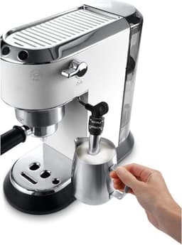 Thuys – Luxe Espressomachine – Koffiezetapparaat – Gemalen Koffie – Italiaanse Stijl – RVS – Klassiek Design – Wit — thumbnail 3