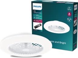 Philips Amigo Ventilator - Energiezuinige LED verlichting - Plafondlamp - Instelbare kleurtemperatuur - 57,5 cm diameter -Afstandsbediening - Wit — thumbnail 1