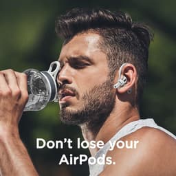 Wit-Sportieve anti-verloren en anti-vallende oorhaken - Siliconen sport hooks - Sport hooks -Geschikt voor Apple AirPods Pro en Apple AirPods 3 -Eenvoudig te installeren of te verwijderen — thumbnail 2