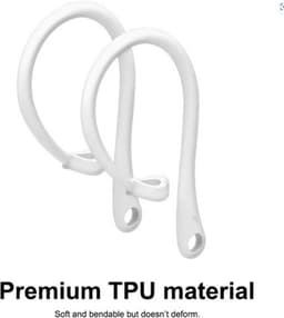 Wit-Sportieve anti-verloren en anti-vallende oorhaken - Siliconen sport hooks - Sport hooks -Geschikt voor Apple AirPods Pro en Apple AirPods 3 -Eenvoudig te installeren of te verwijderen — thumbnail 4