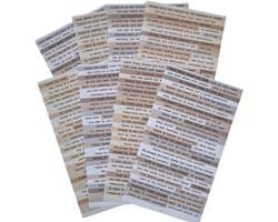 Groen/bruin tekst stickers - Tekst - Deco stickers - 8 vellen - Engelse teksten - Scrapbook - Bullet journal stickers - laptop stickers - Stickers volwassenen en kinderen