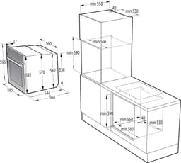 Gorenje BOS6737E20FBG | Inbouwoven | 77 liter | Zwart | Airfryer-functie | AquaClean-reiniging — thumbnail 3