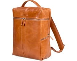Negotia Kova Leren Rugzak 15,6 inch Cognac – Laptop Rugtas / Travel Backpack