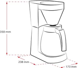 DailySupplies® Koffiezetapparaat met Thermoskan - Koffiemachines - Zwart — thumbnail 2
