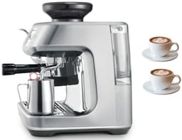 SAGE Barista Espressomachine+ ontkalker- Volautomatische Koffiemachine met Touchscreen, Melkopschuimer en Koffie-instellingen – Geborsteld RVS Grijs – Espresso, Cappuccino en Latte Macchiato- koffie zet apparaat- koffiezetapparaat- — thumbnail 4
