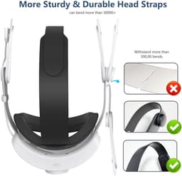 Hoofdband Elite Strap met 12000 mAh batterij | voor Meta Quest 3S & Quest 3 — thumbnail 5