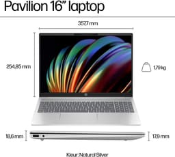 HP Pavilion 16-af0738nd - Laptop - 16 inch - OLED - 1.77 KG - Intel® Core™ Ultra 5 Processor 125U - 16 GB/512GB - Windows 11 Home — thumbnail 3