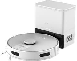 Ezviz RE4C Plus - Robotstofzuiger met Dweilfunctie, 4000Pa Zuigkracht, Automatisch Leegstation, Navigatie & Obstakelvermijding - Compatibel met Google Assistant & Alexa