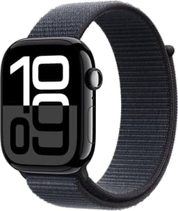 Apple Watch Series 10 - Wifi - 46mm - Zwarte Aluminium Case met Ink Geweven Sportbandje — thumbnail 1