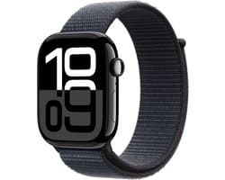 Apple Watch Series 10 - Wifi - 46mm - Zwarte Aluminium Case met Ink Geweven Sportbandje
