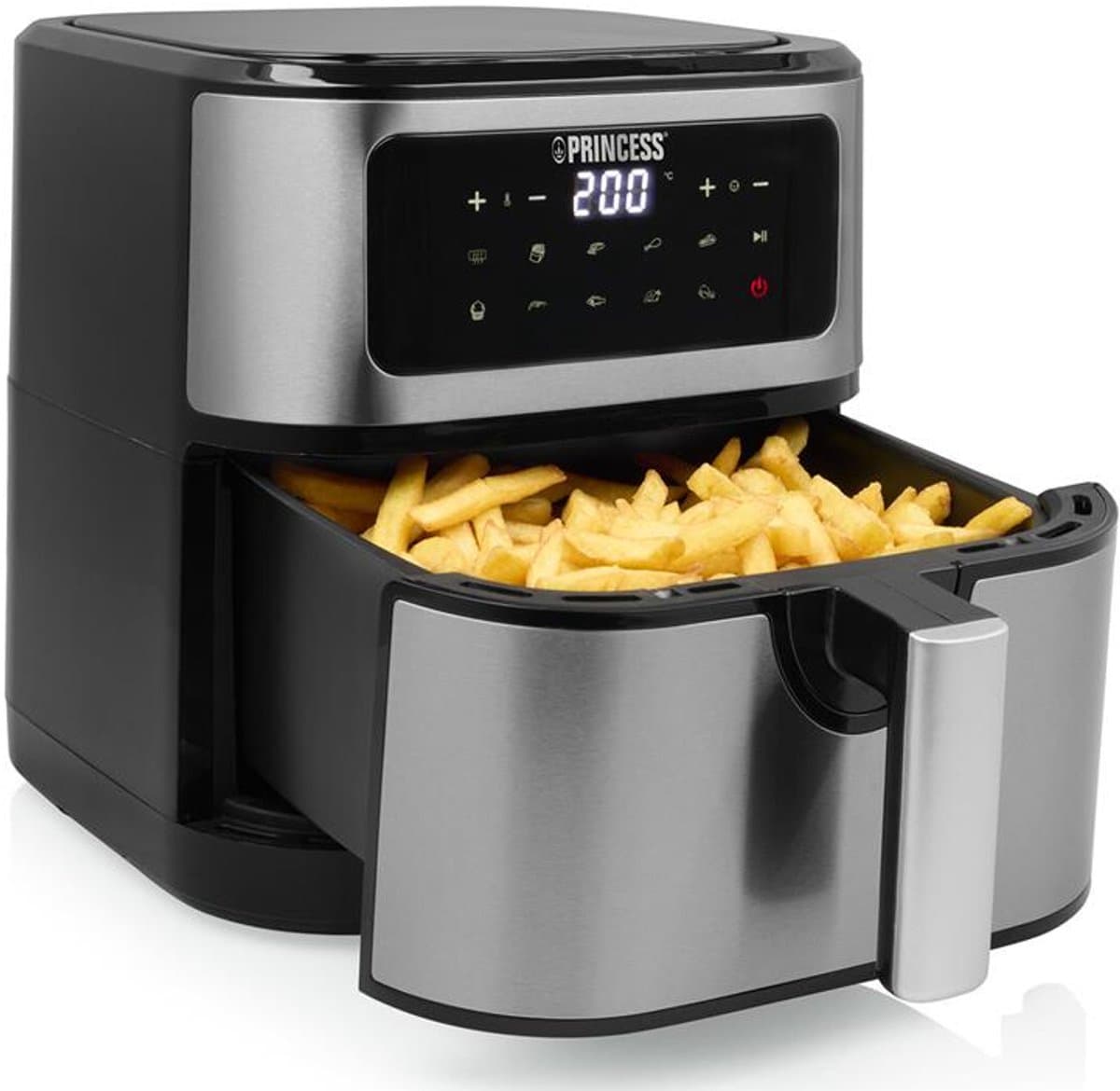 Princess 183043 Heteluchtfriteuse – 7 Liter – 1800W – 10 Programma’s – Digitale Touchbediening – BPA‑vrij – Zwart — afbeelding 1