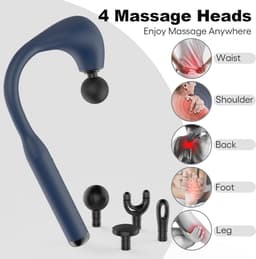 U-vormig massagepistool voor pijnverlichting en spierherstel, ideaal voor rug, nek, schouder en benen — thumbnail 5