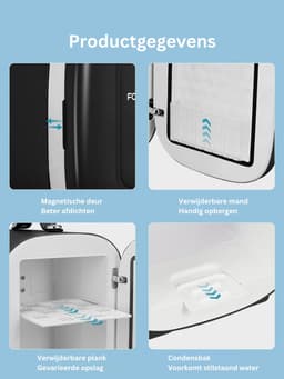 ApexArte® Minibar - Mini Koelkast - Skincare Fridge - Ultra Black — thumbnail 4