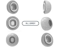 Foam eartips geschikt voor Airpods Pro (2) - 6× Extra Large - Licht Grijs - zachte memory foam opzet oortjes - foamigo®