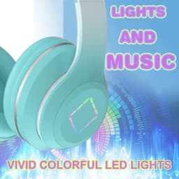 Kinder Koptelefoon Met Kattenoortjes - Kinder Hoofdtelefoon - Bluetooth Koptelefoon Kinderen - Kinder Hoofdtelefoon Draadloosn - Aux/Tf Kaartsleuf - Draadloze Opvouwbare Koptelefoon - Bluetooth 5.1 - Rgb LED - Veilige Volumebegrenzing - Groen — thumbnail 5