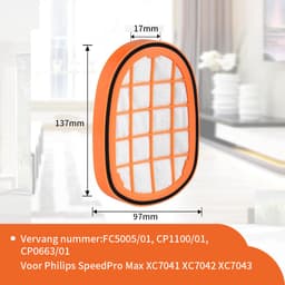 Replacements® - 4 filters geschikt Philips speedpro Max - 7000 en 8000 series - vervangt onderdeel CP0663/01 — thumbnail 2