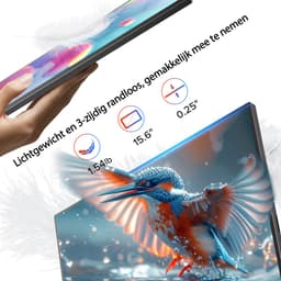 UPERFECT Portable Monitor E07 15,6" Touchscreen Draagbare Monitor | 10-Punts Aanraking | Full HD IPS | Spiegelend Scherm | Dual USB-C PD | Draagbaar Design — thumbnail 4