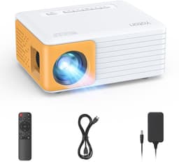 Yoton Y3 Mini Beamer - 7500 Lumen - 20000+ Uur - Compatibel met HDMI, USB, AV, Laptop, Smartphone - Wit en Geel — thumbnail 1